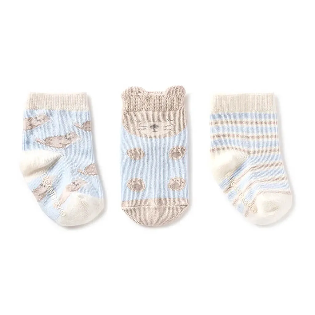 3 Pack Non-Slip Socks Otter