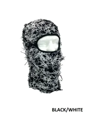 Access FUZZY BALACLAVA FACE MASK (BLACK/WHITE)