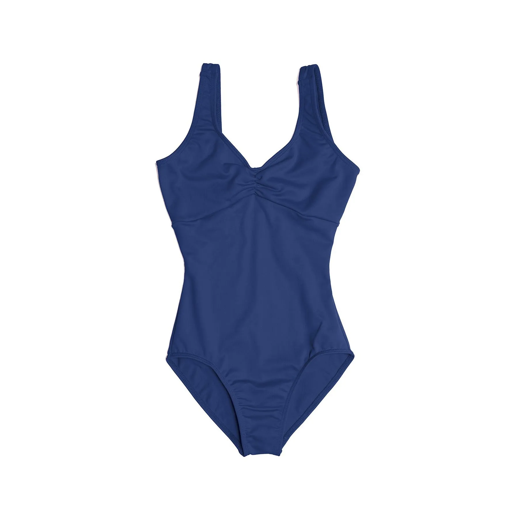 Adult Pinch Front Empire Waist Leotard - Navy