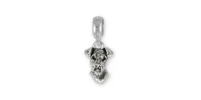 Airedale Terrier Charm Slide Jewelry Sterling Silver Handmade Dog Charm Slide AR7-PNS