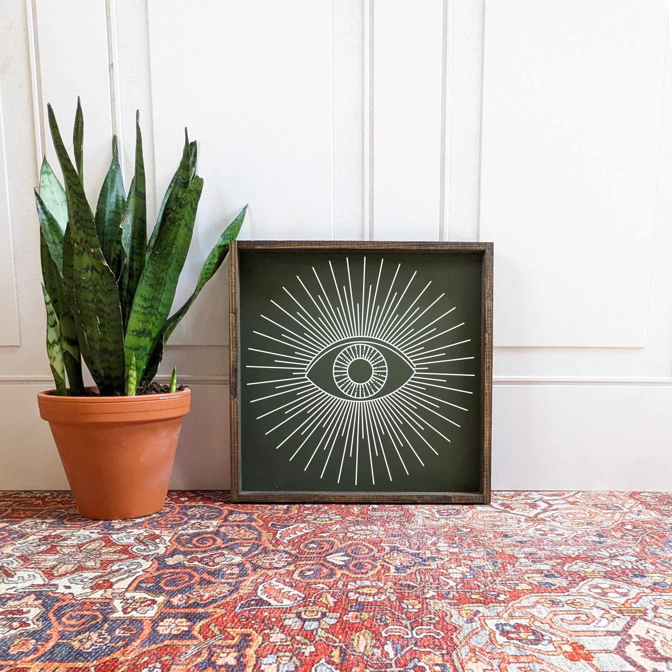 All Knowing Eye Boho Print - Wood Sign