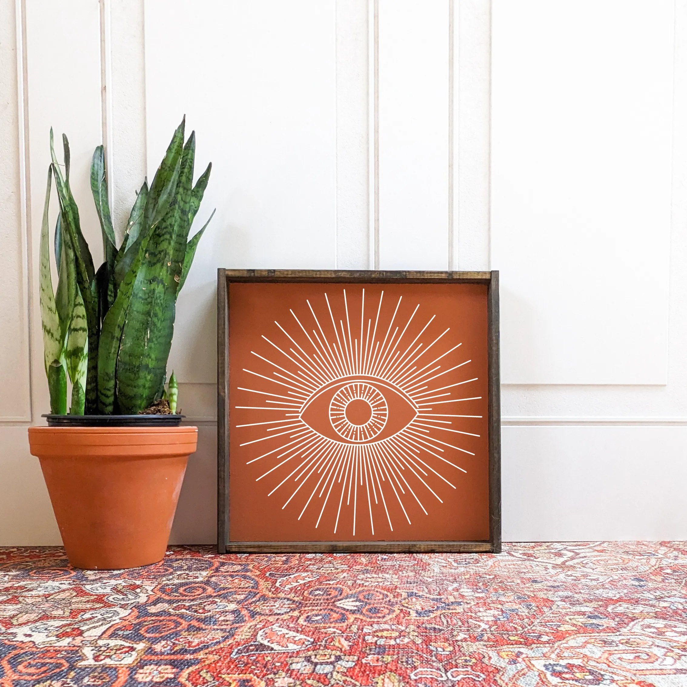 All Knowing Eye Boho Print - Wood Sign