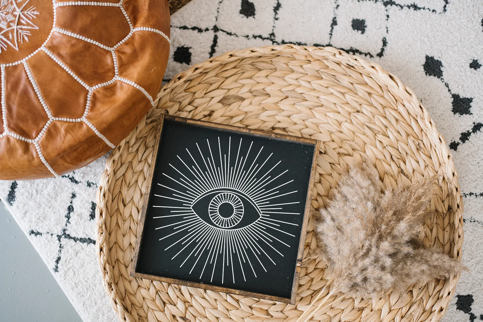 All Knowing Eye Boho Print - Wood Sign