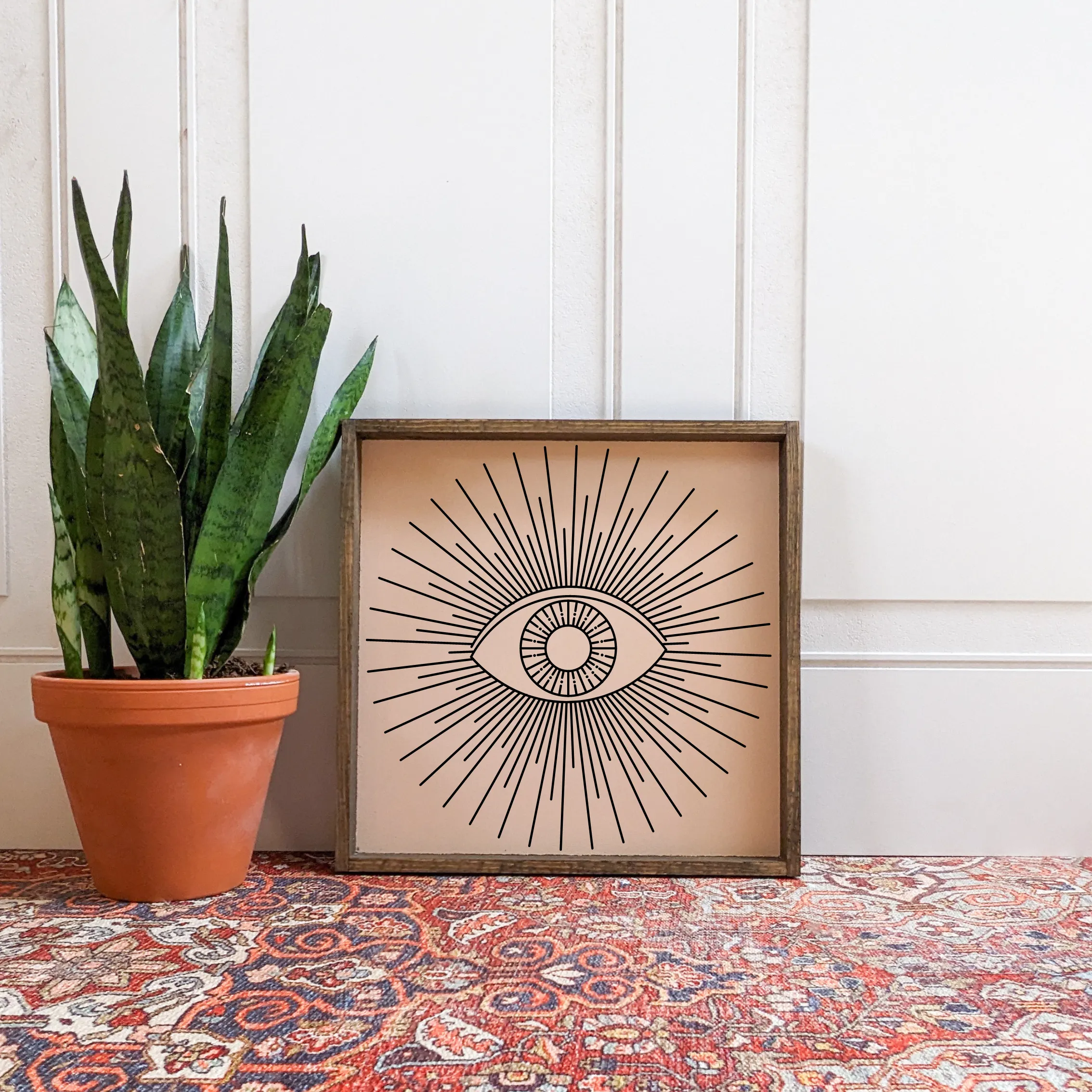 All Knowing Eye Boho Print - Wood Sign