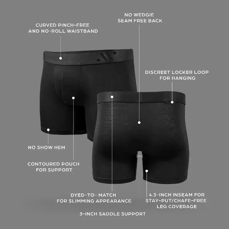 ALPHX Comfort Class Boxer Brief - Athletic Fit - Midnight Black | ALPHX.com