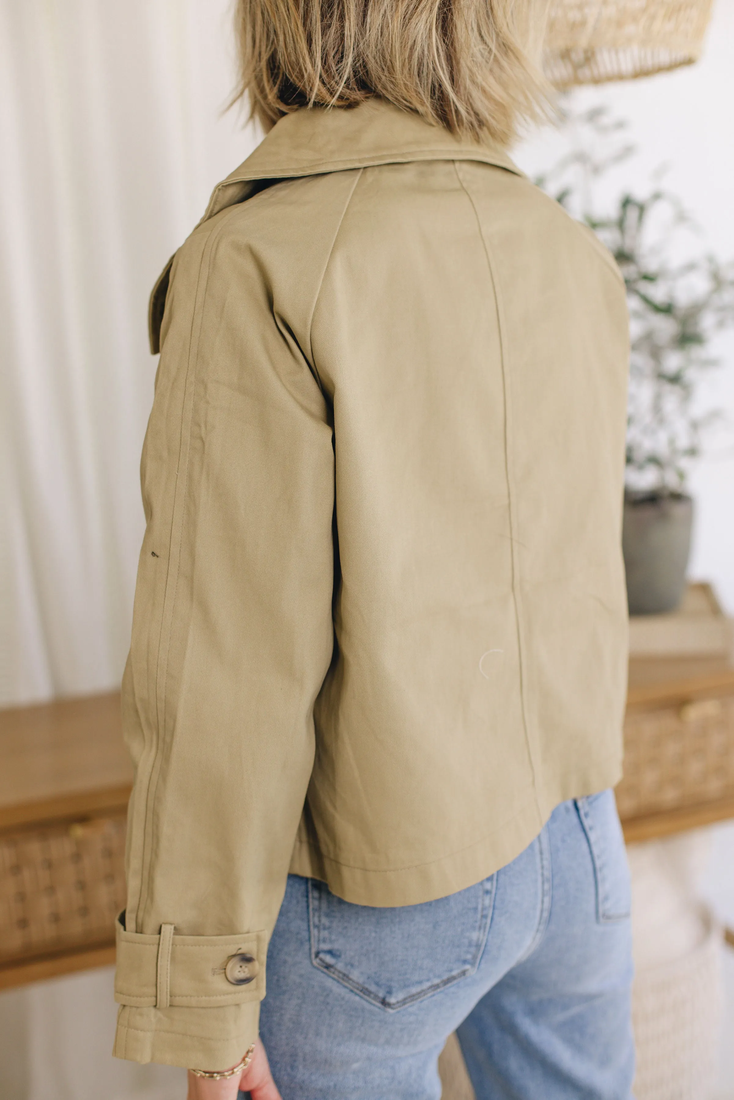 Annie Cropped Trench Jacket (S-L)