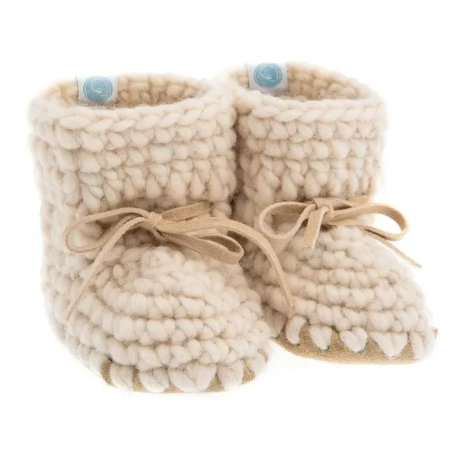 beba bean sweater moccs - ivory