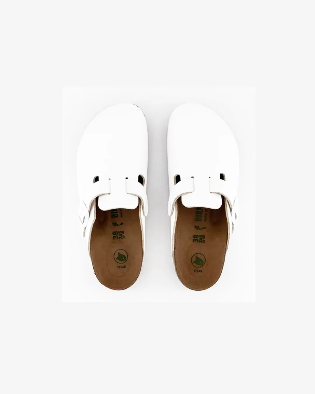 Birkenstock Boston Leather "White" Slippers