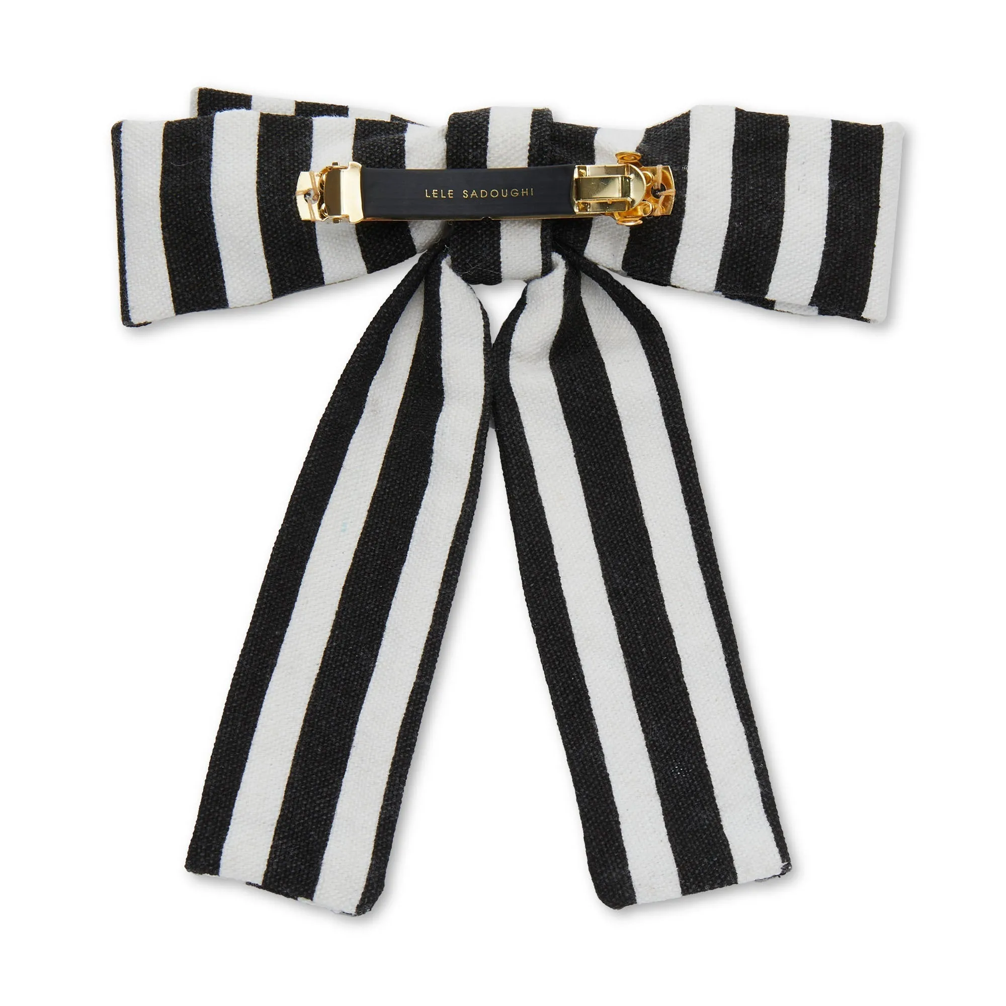 BLACK AND WHITE ANTOINETTE  BOW BARRETTE