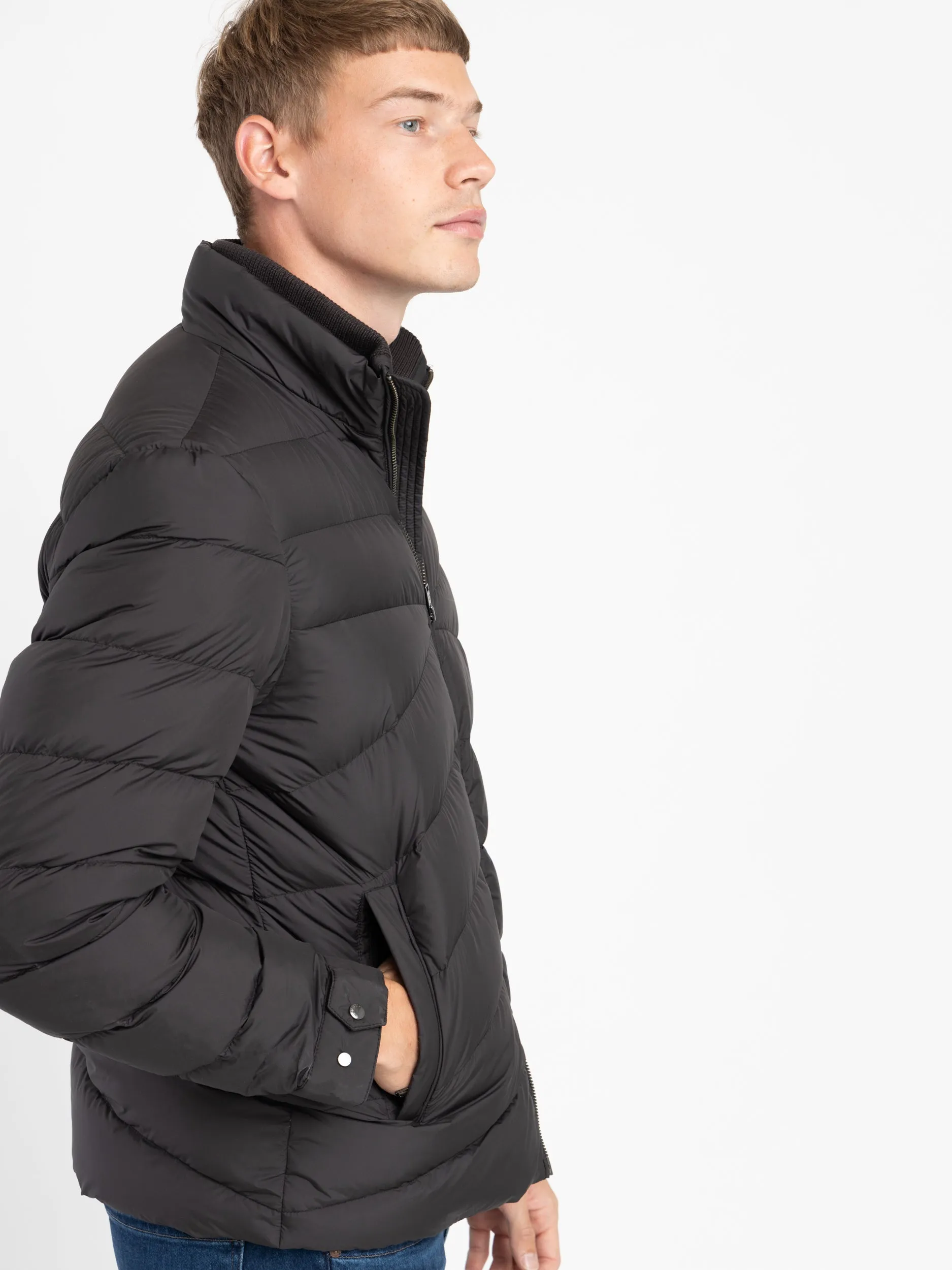 Black Sundance Padded Microfiber Jacket