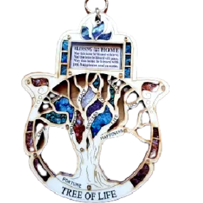 Bluenoemi Hamsa Jewish Gifts Fatima Hand Tree of Life Home Blessing Israeli Gifts