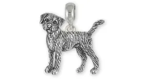 Border Terrier Jewelry Sterling Silver Handmade Border Terrier Charm Slide This Charm Will Fit A Pandora® Slide Bracelet BDT1-PNS