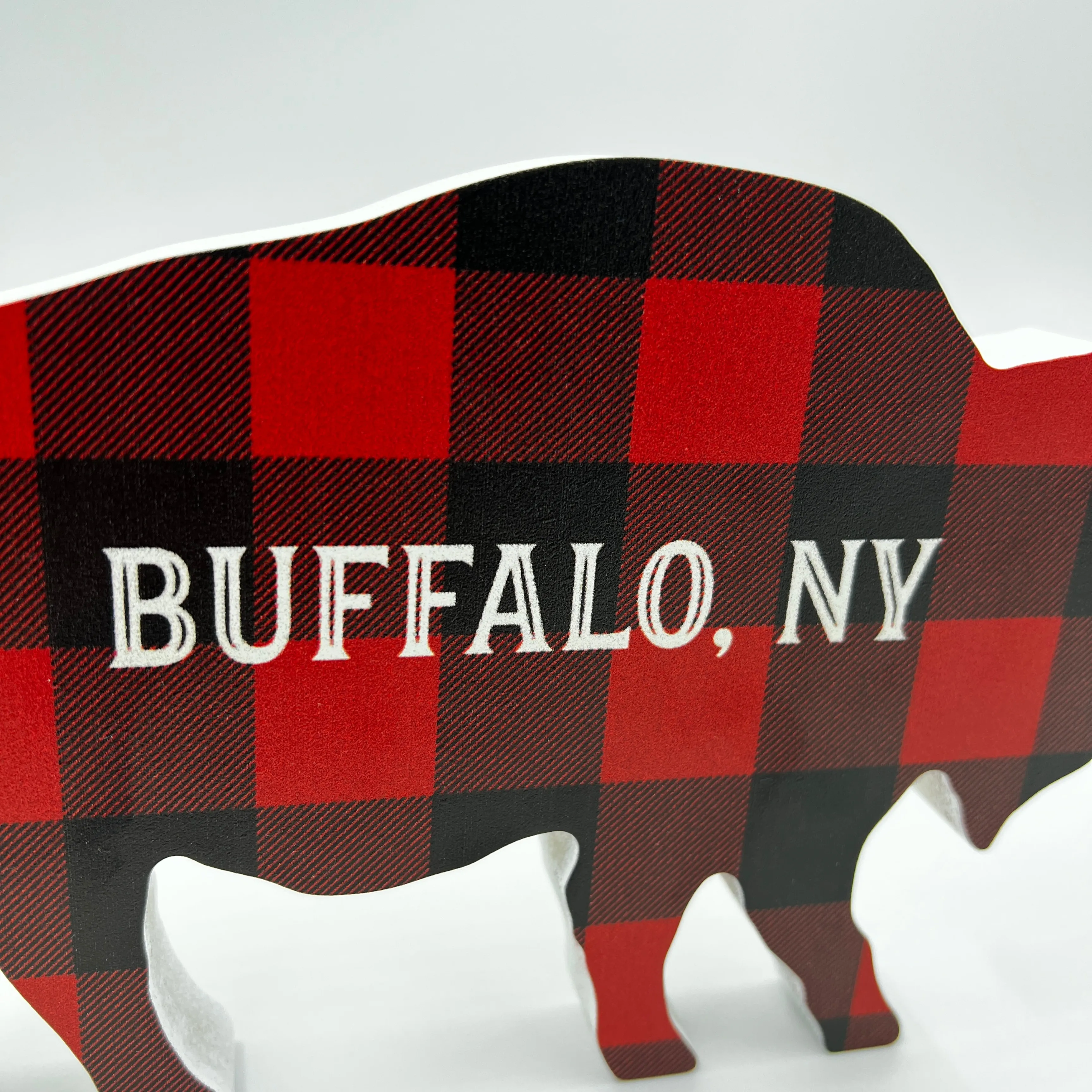 Buffalo, NY Plaid Wooden Buffalo