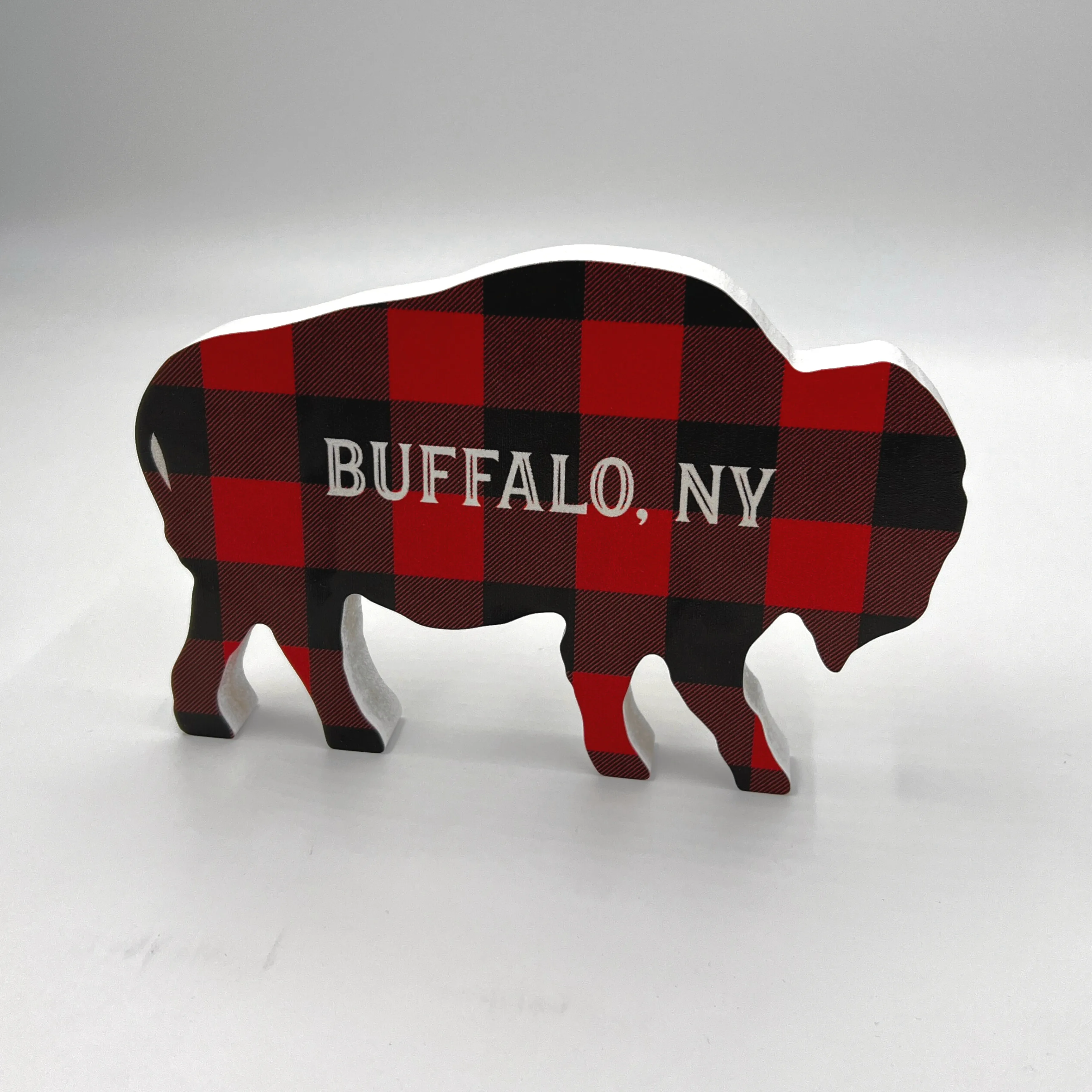 Buffalo, NY Plaid Wooden Buffalo