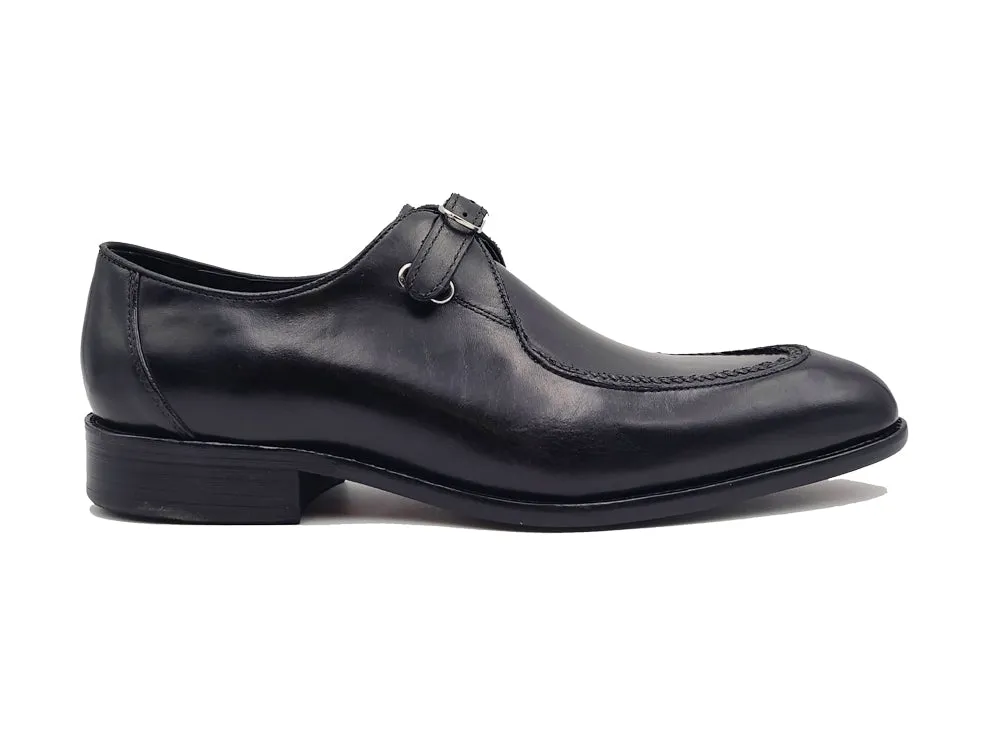 Calf Leather Moc Toe Loafer Monk Loafer