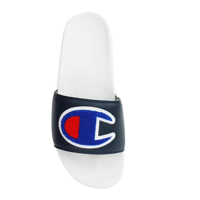 Champion IPO Chenille Navy Slides