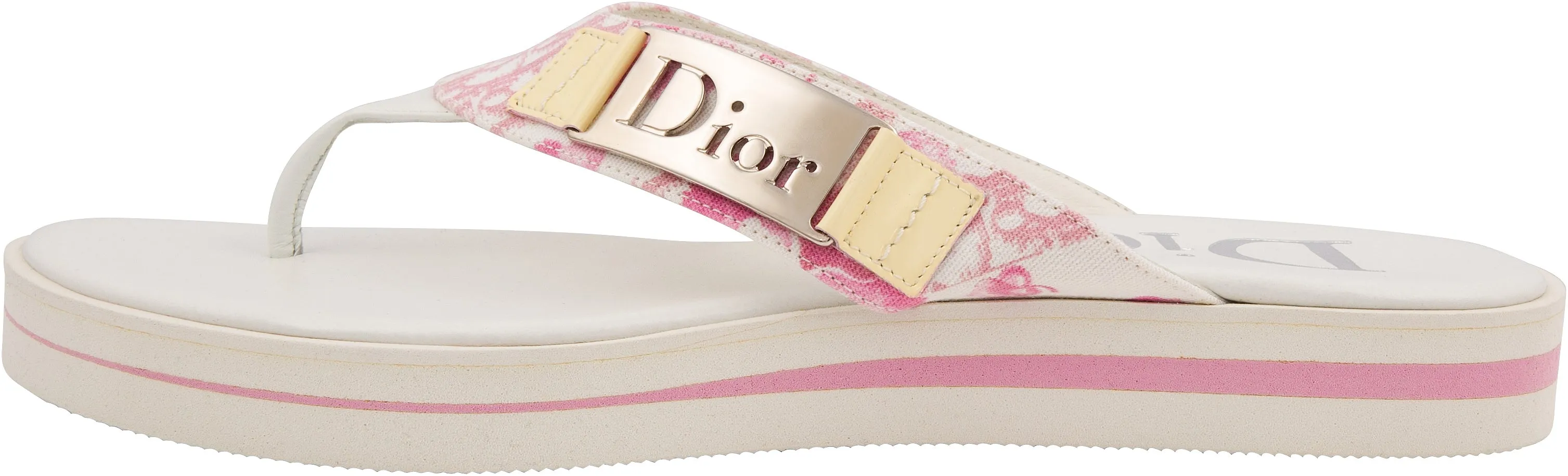 Christian Dior Diorissimo Floral Logo Sandals - Resort 2005 Collection