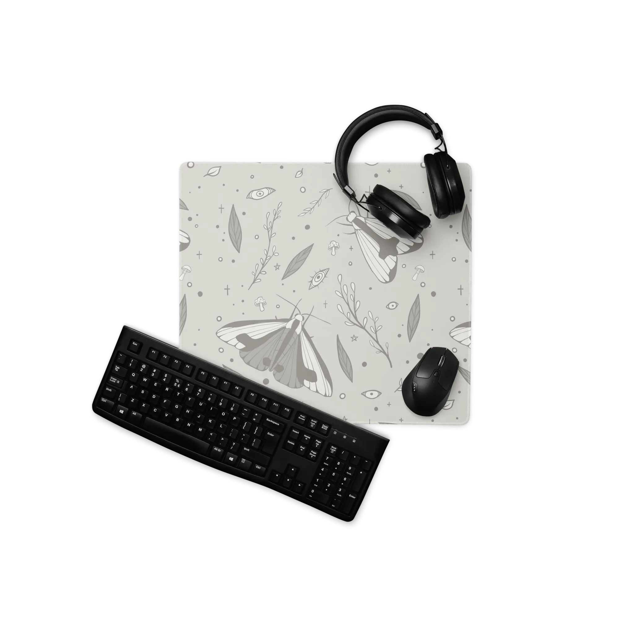 Clymene Moth, Light, Gaming Mouse Pad