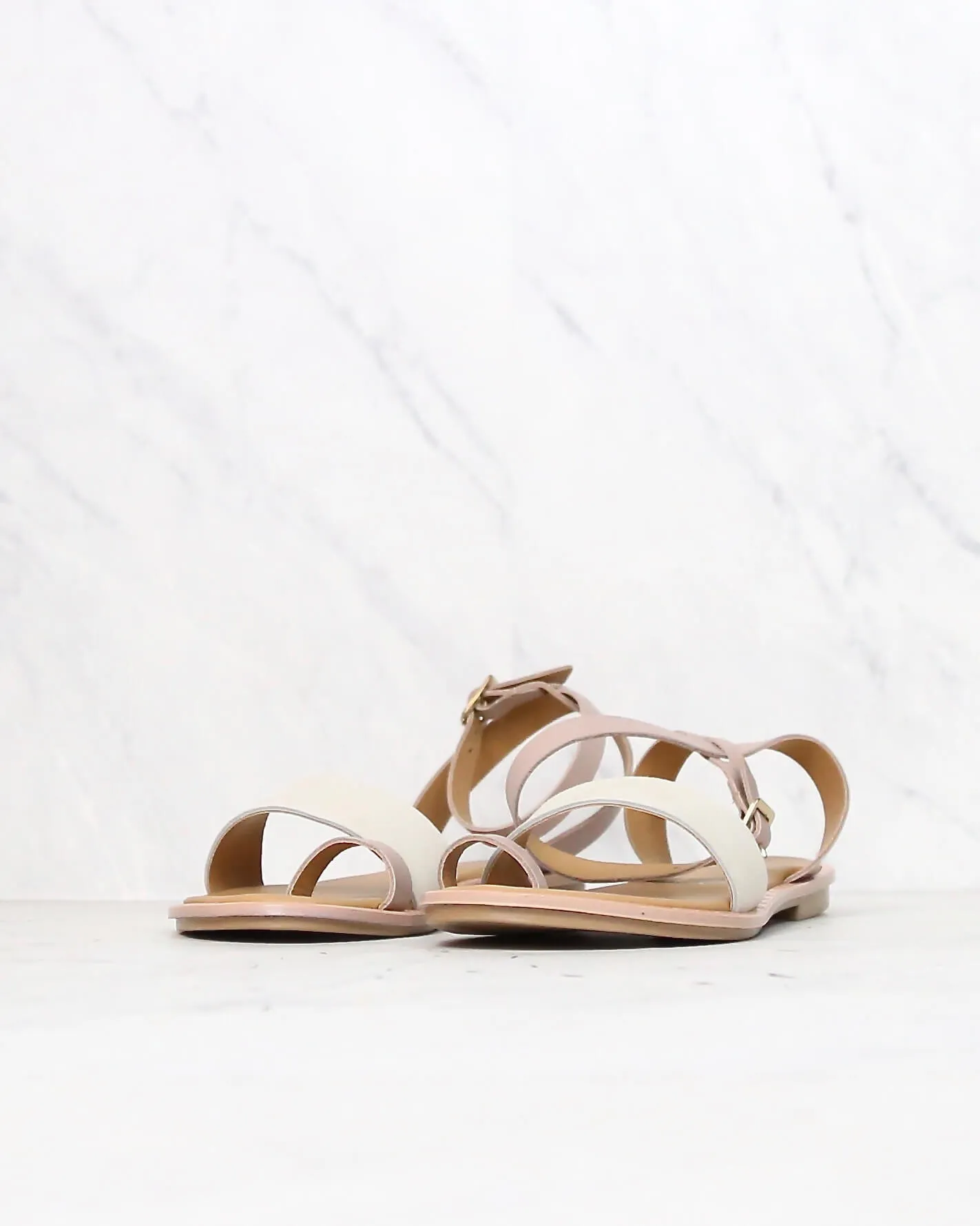 COCONUTS By Matisse - Sundown Wrap Leather Flat Sandal in Pink