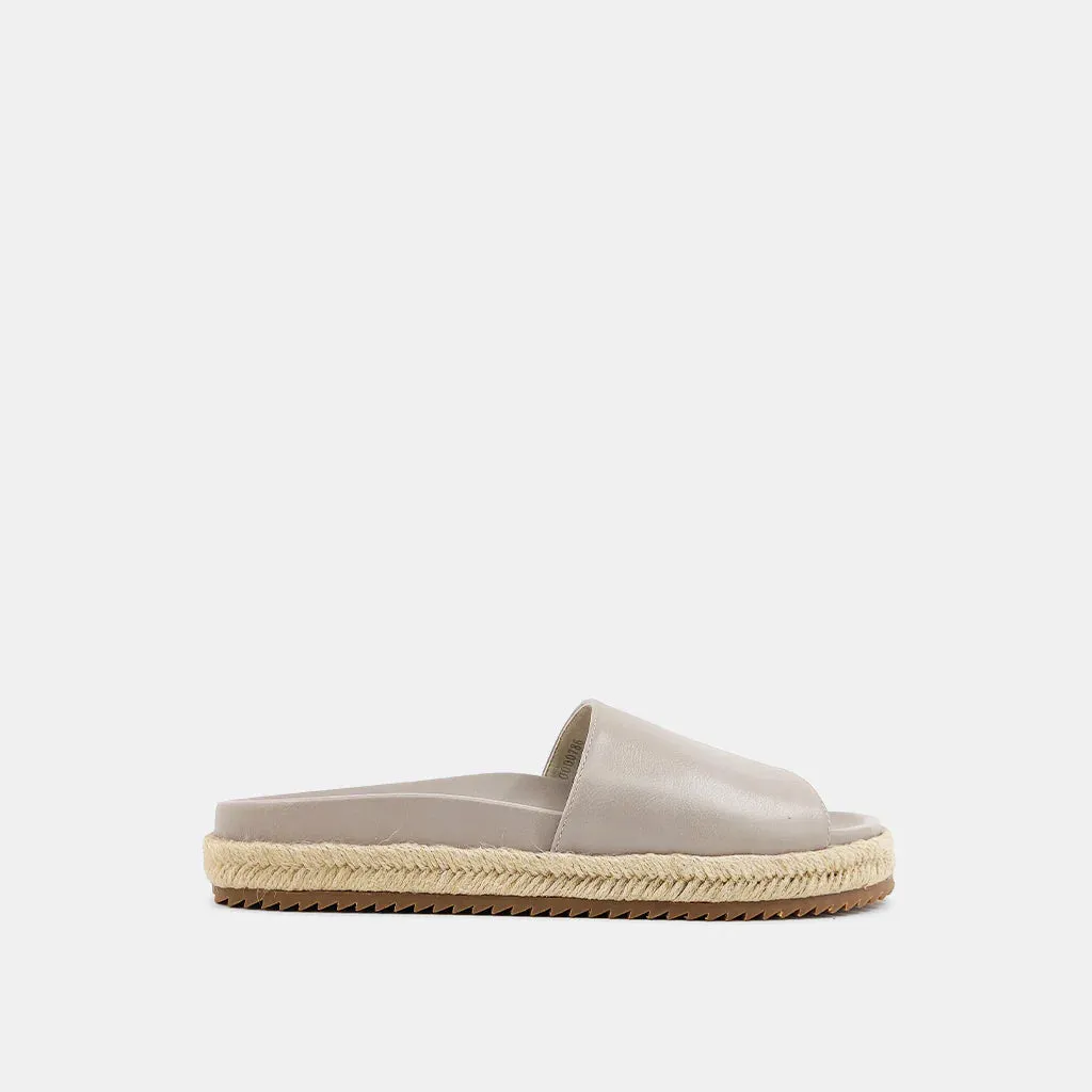 Cristiana Espadrille Slide Sandals - Taupe