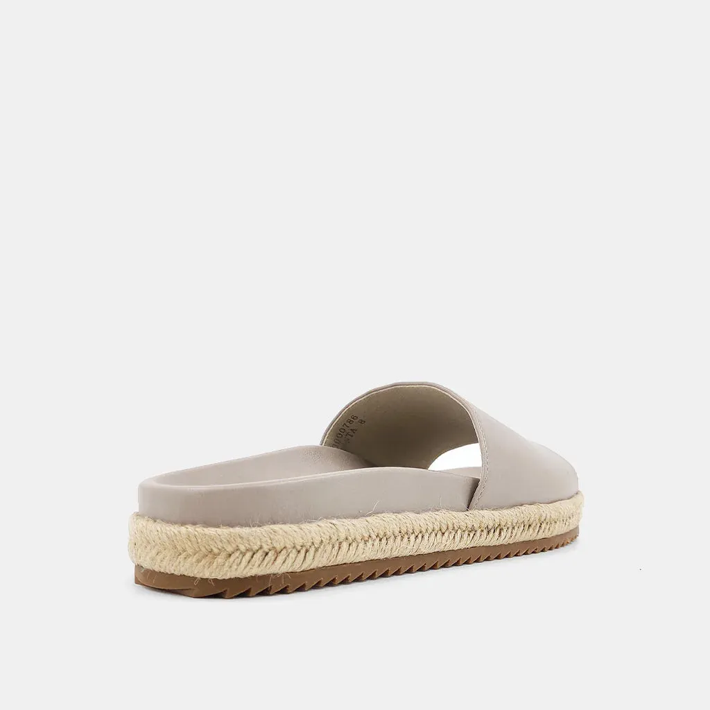 Cristiana Espadrille Slide Sandals - Taupe