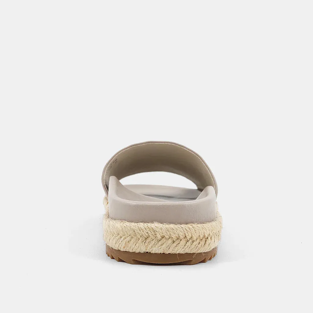 Cristiana Espadrille Slide Sandals - Taupe