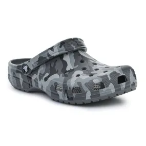 Crocs Mens Classic Printed Camo Clog - Grey