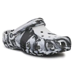 Crocs Womens Classic Marbled Clog - White/Black