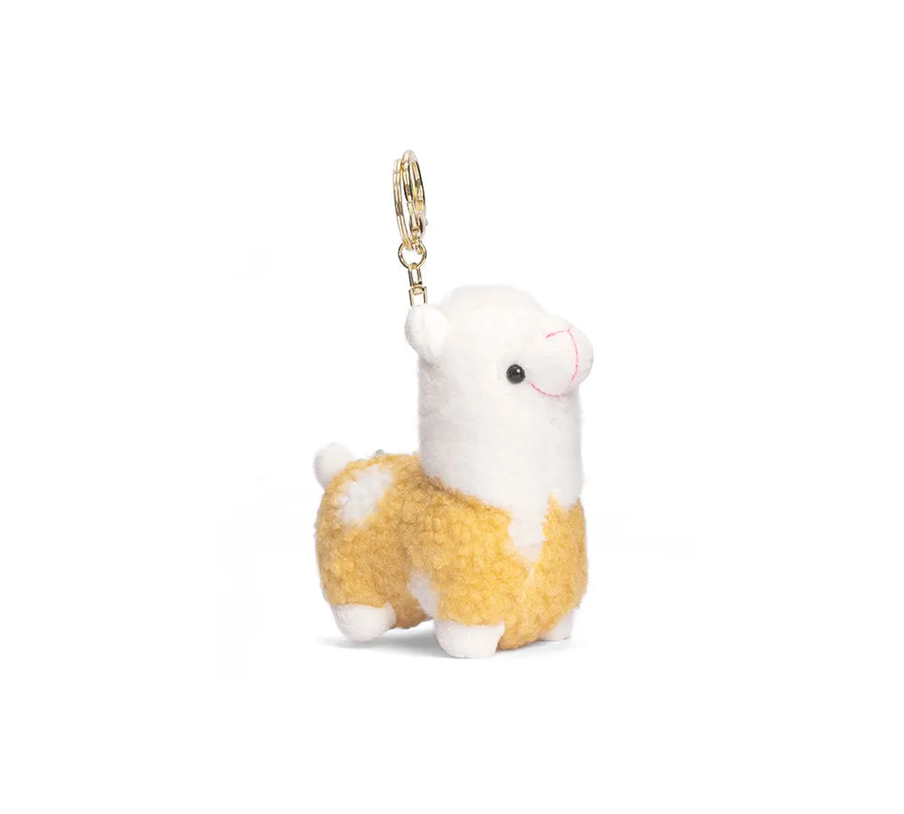 Cute Plush Alpaca Keyring