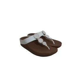 FitFlop White Thong Wedge Sandals | Gently Used |