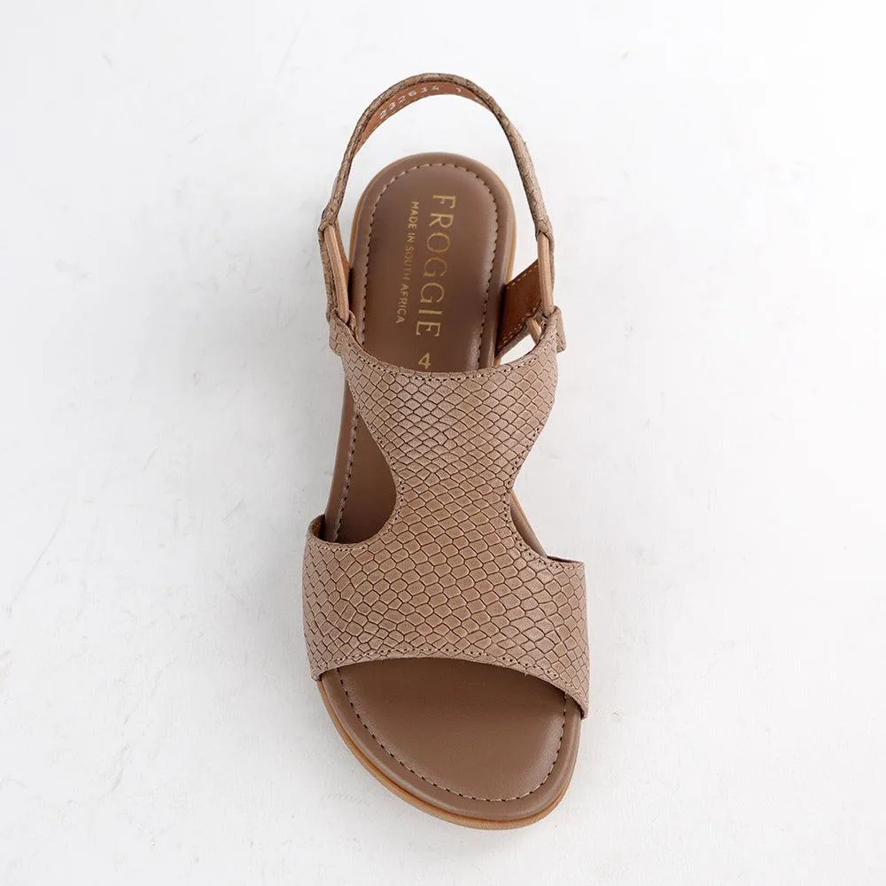 Froggie Ida Leather Comfort Sandal - Stone