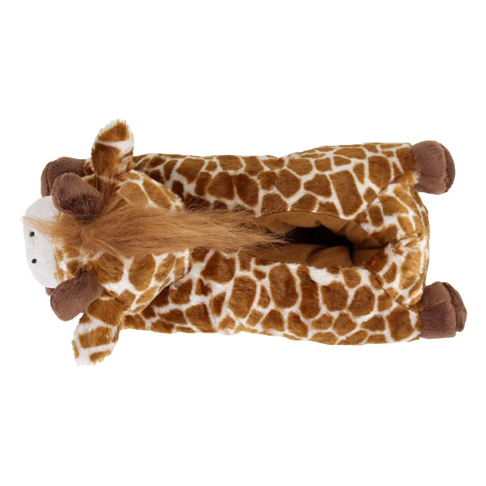 Fuzzy Giraffe Slippers