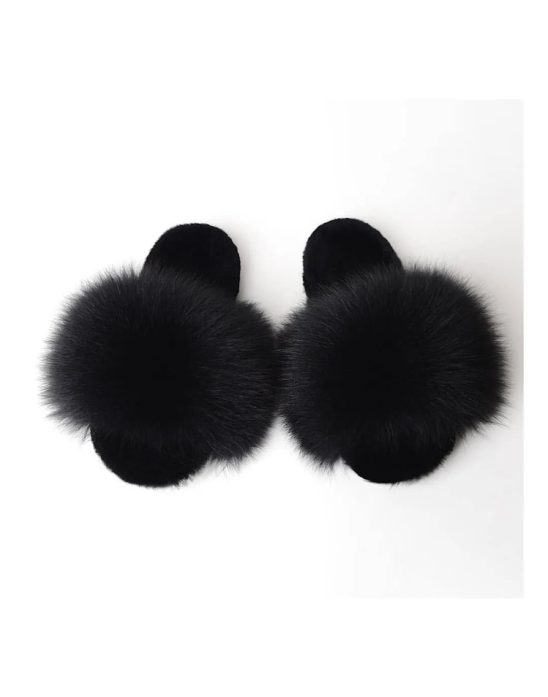 Genuine Fur Fluffy Slides