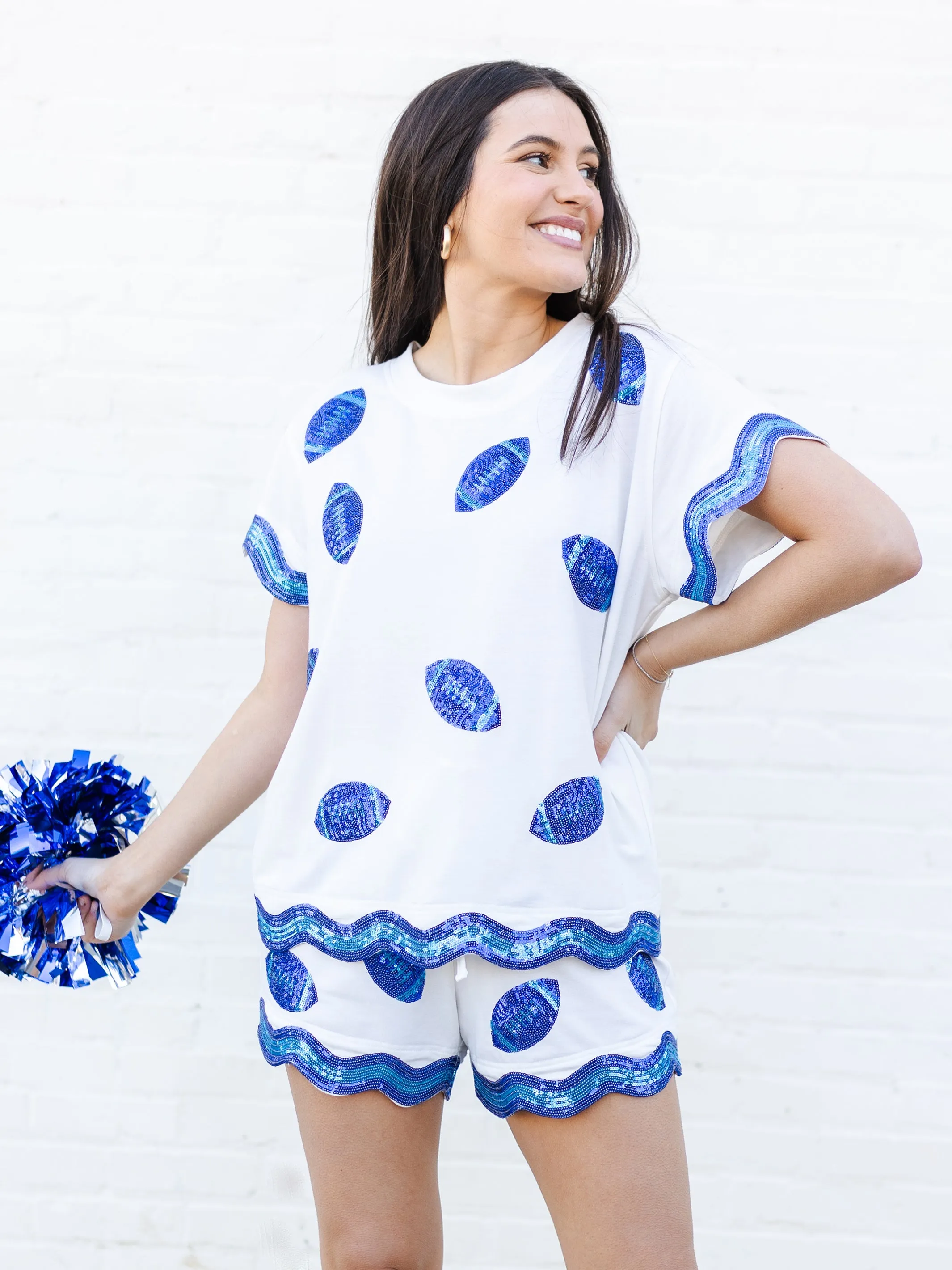 Ginny Top | Blue   White