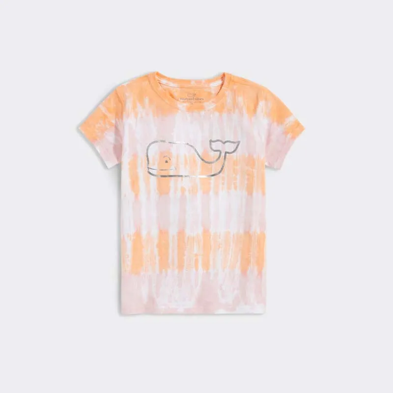 Girls Wavy Tie Dye Short Sleeve T-Shirt