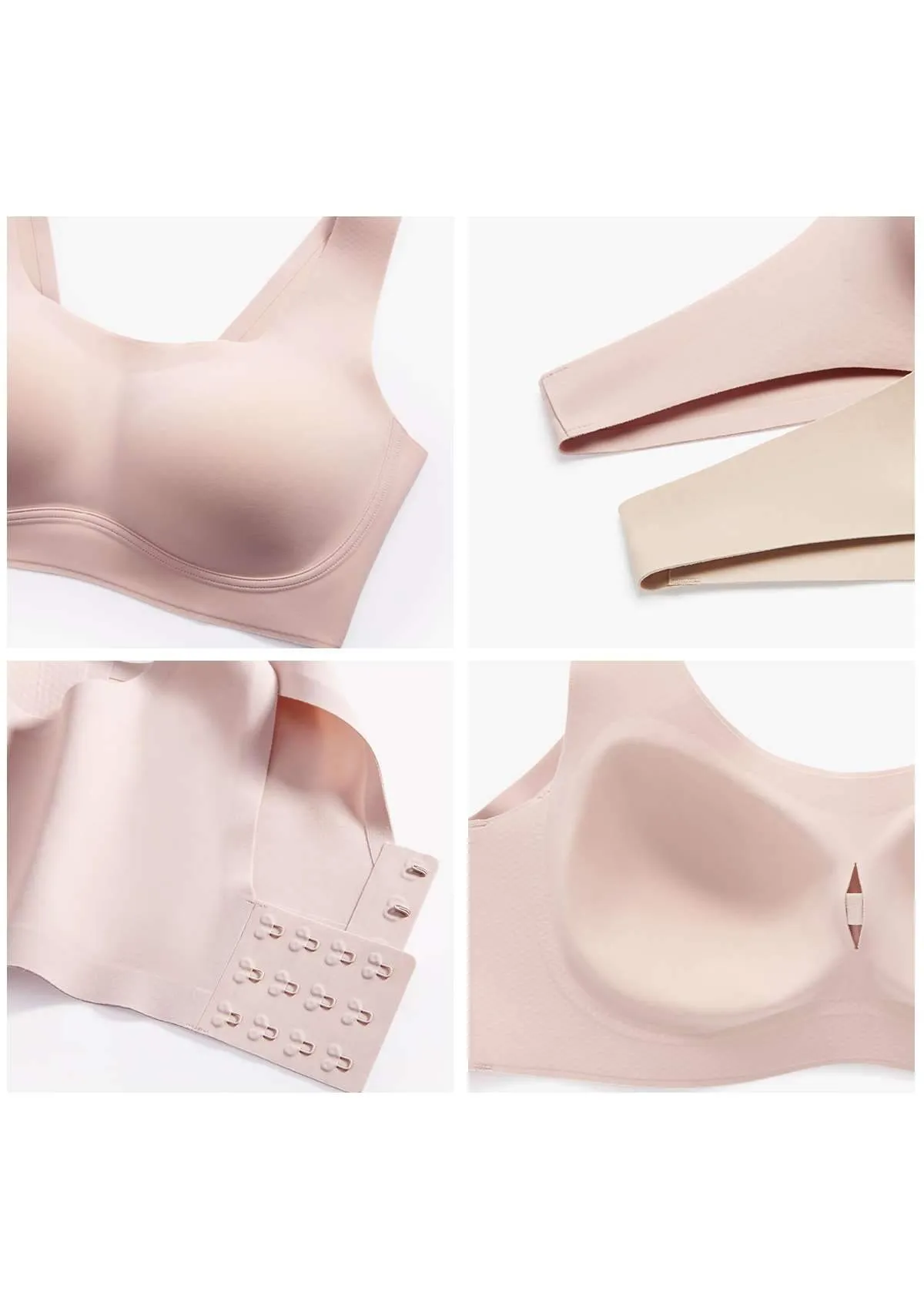 HSIA Wide Strap Padded Cooling Wireless Bra