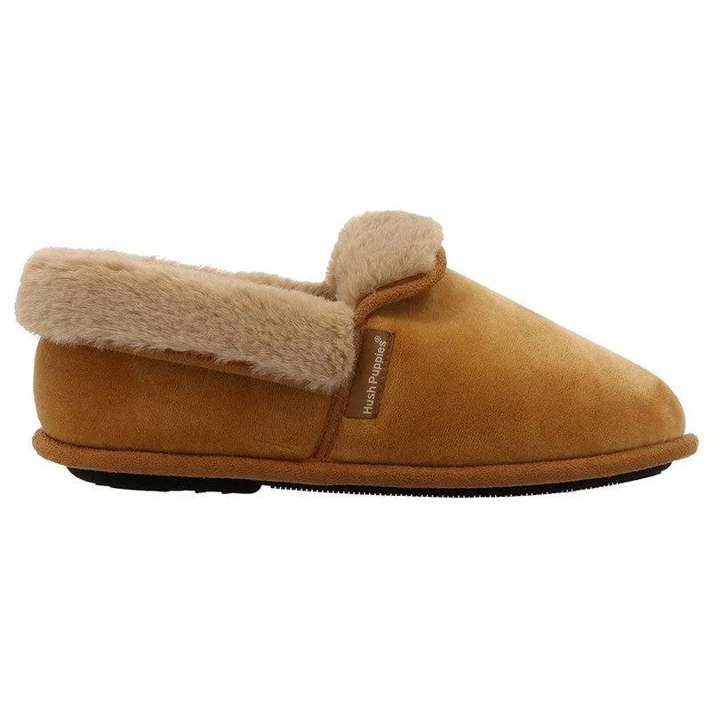 Hush Puppies Fur Top Lua Slippers - Tan