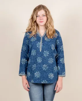 Indigo Cotton Top