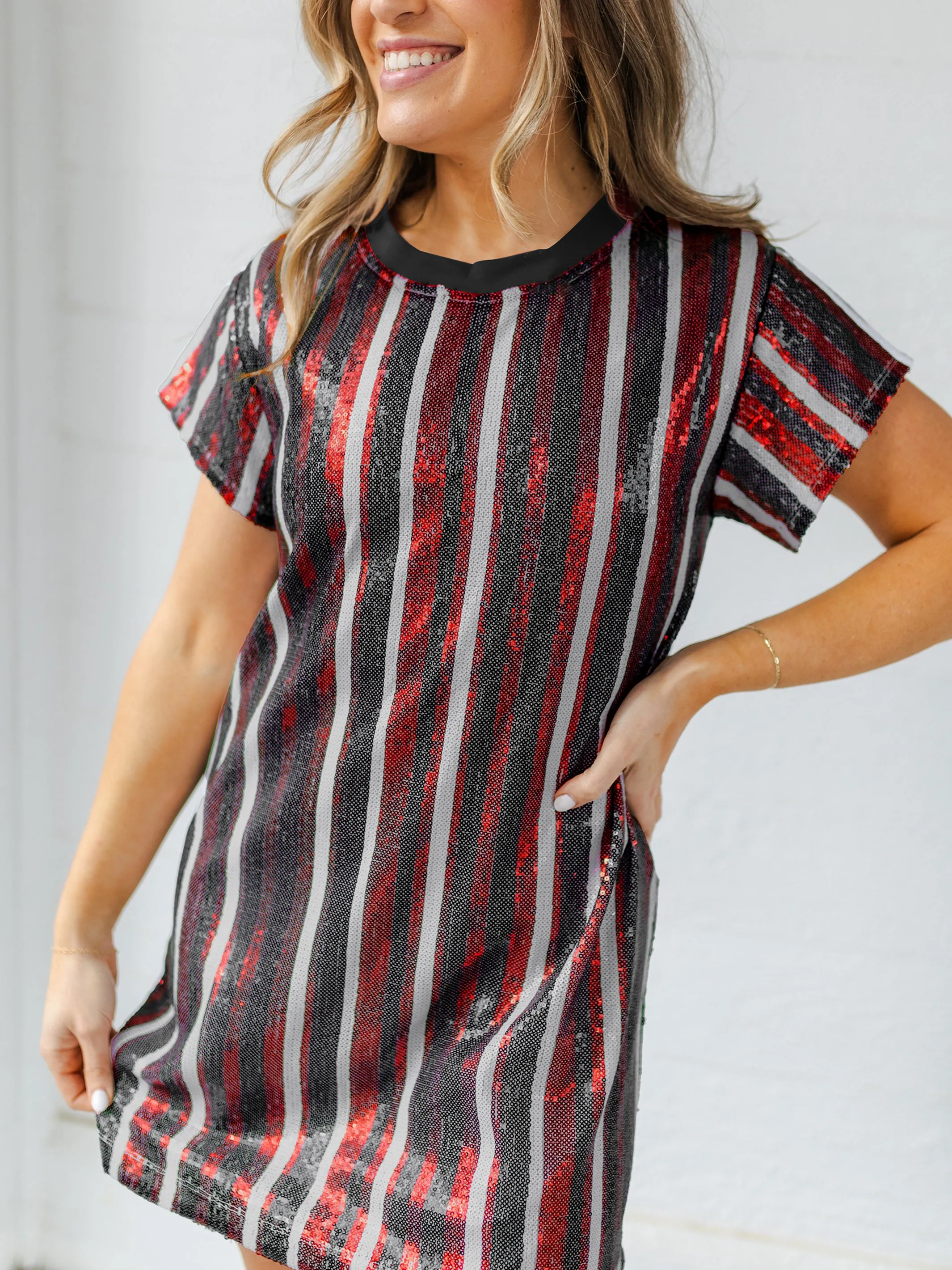 Julia Dress | Garnet   Black