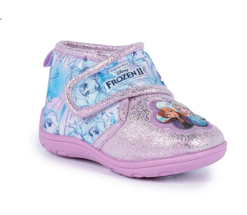 Kids Disney Frozen Bedroom Slippers Blue Lilac Girls Childs childrens Disney