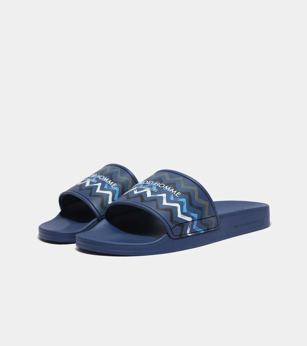 Laguna Beach Slide | Navy Multi Zigzag AHC232-05