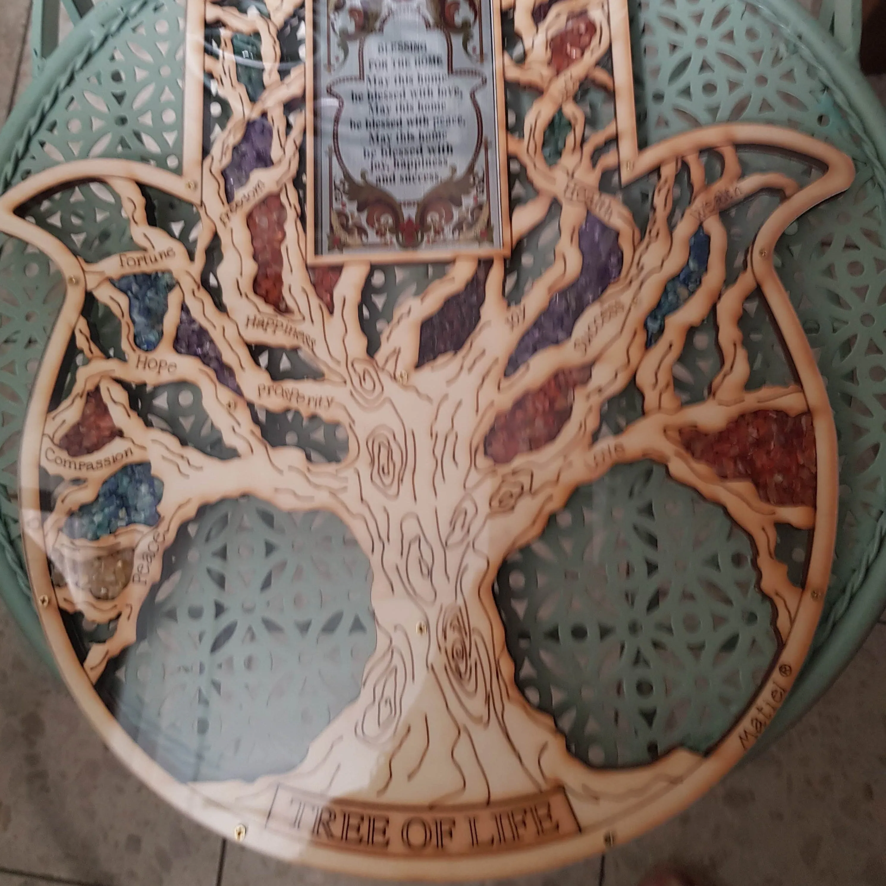 Large Hamsa for home. Unique Home Blessing Tree of Life Hamsa. Israeli Jewish Gift 40 cm x 34 cm