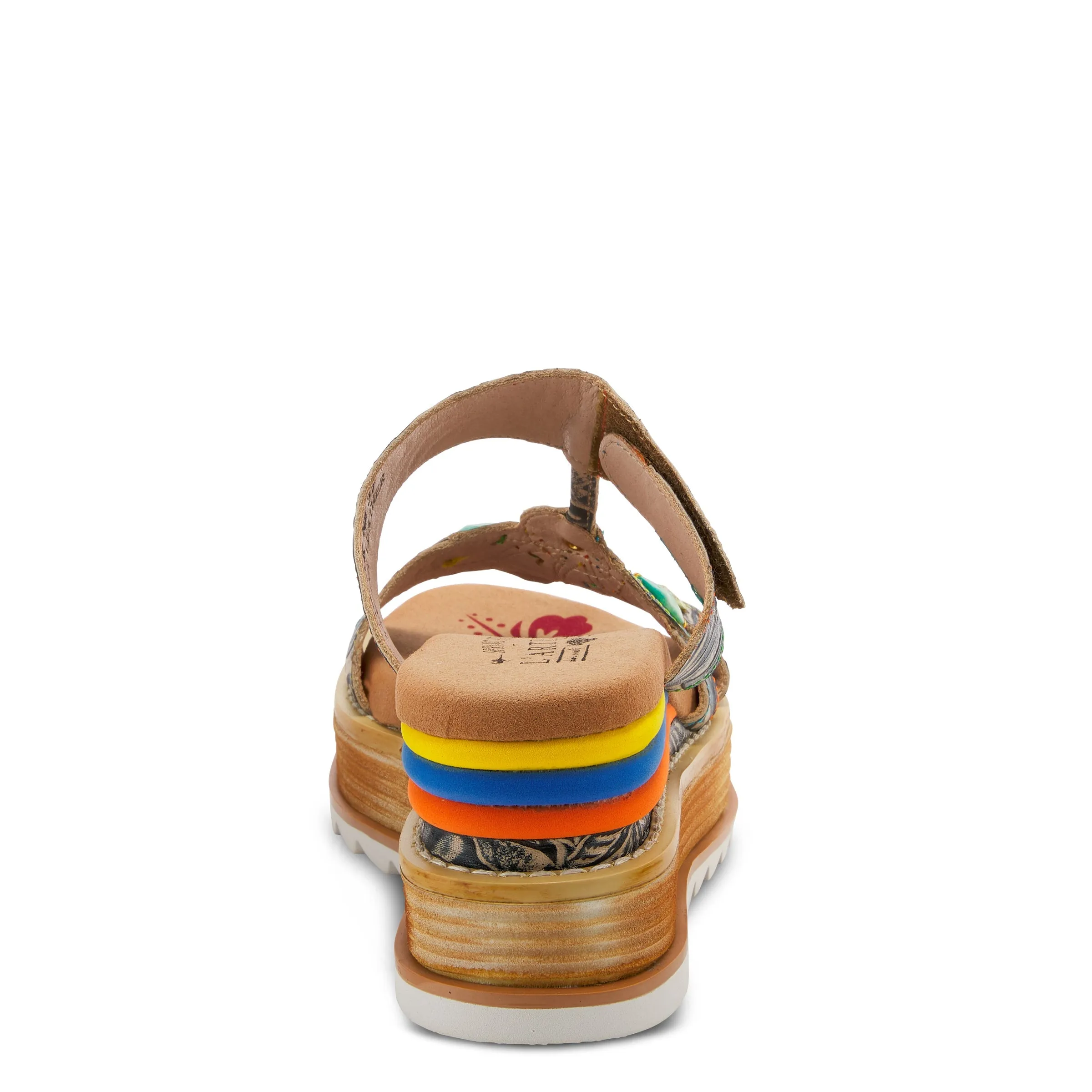 L'ARTISTE PEACOCK SLIDE SANDALS