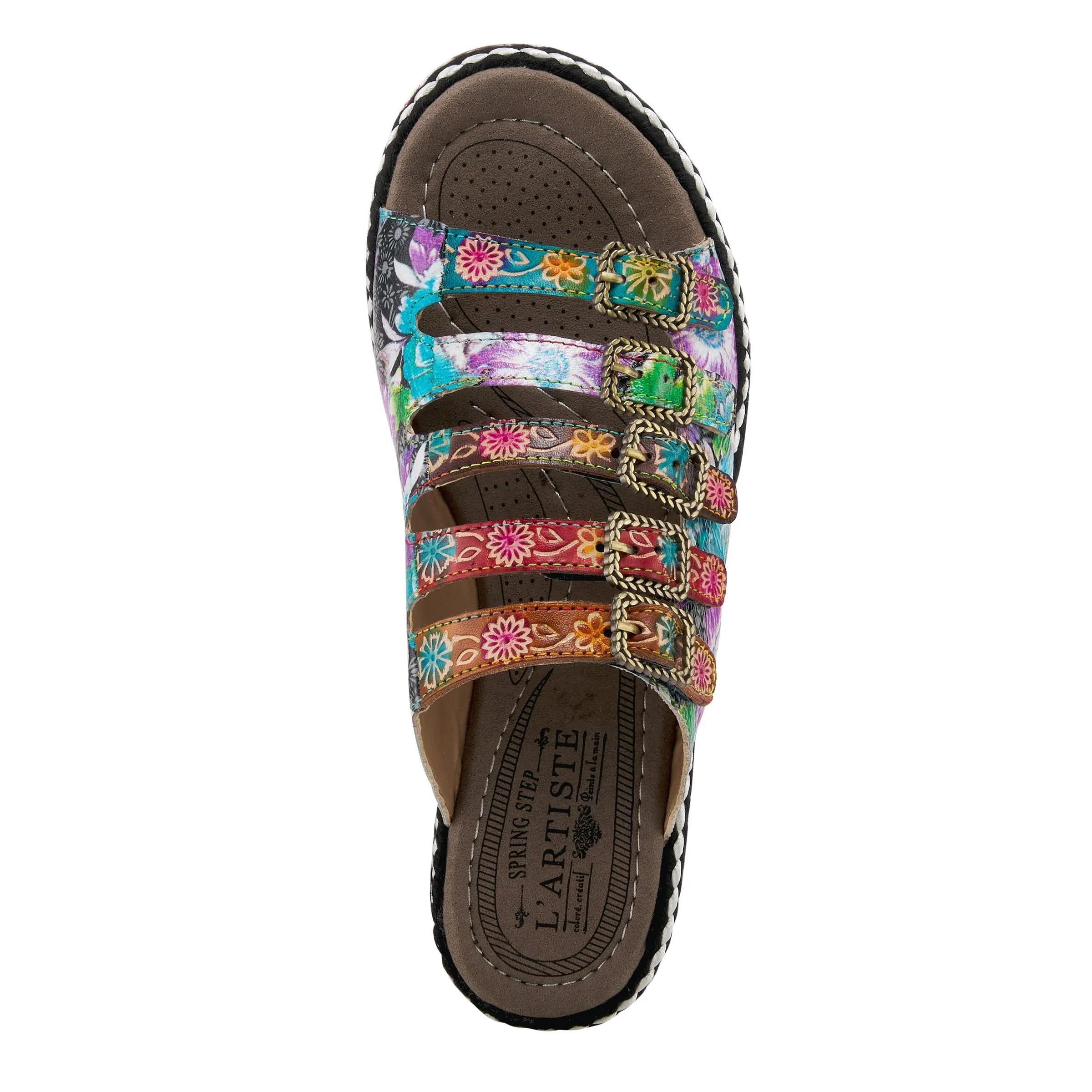 L'ARTISTE ZAZZERA SLIDE SANDALS