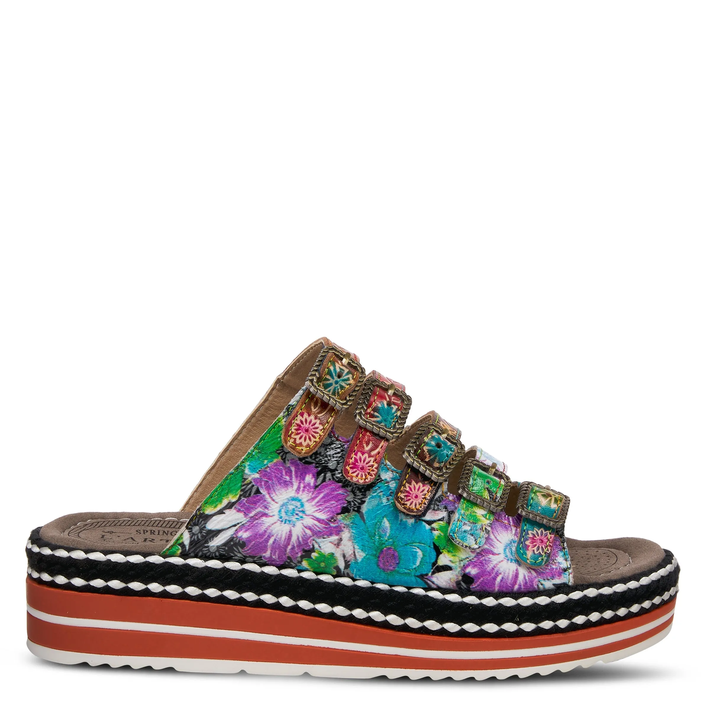 L'ARTISTE ZAZZERA SLIDE SANDALS