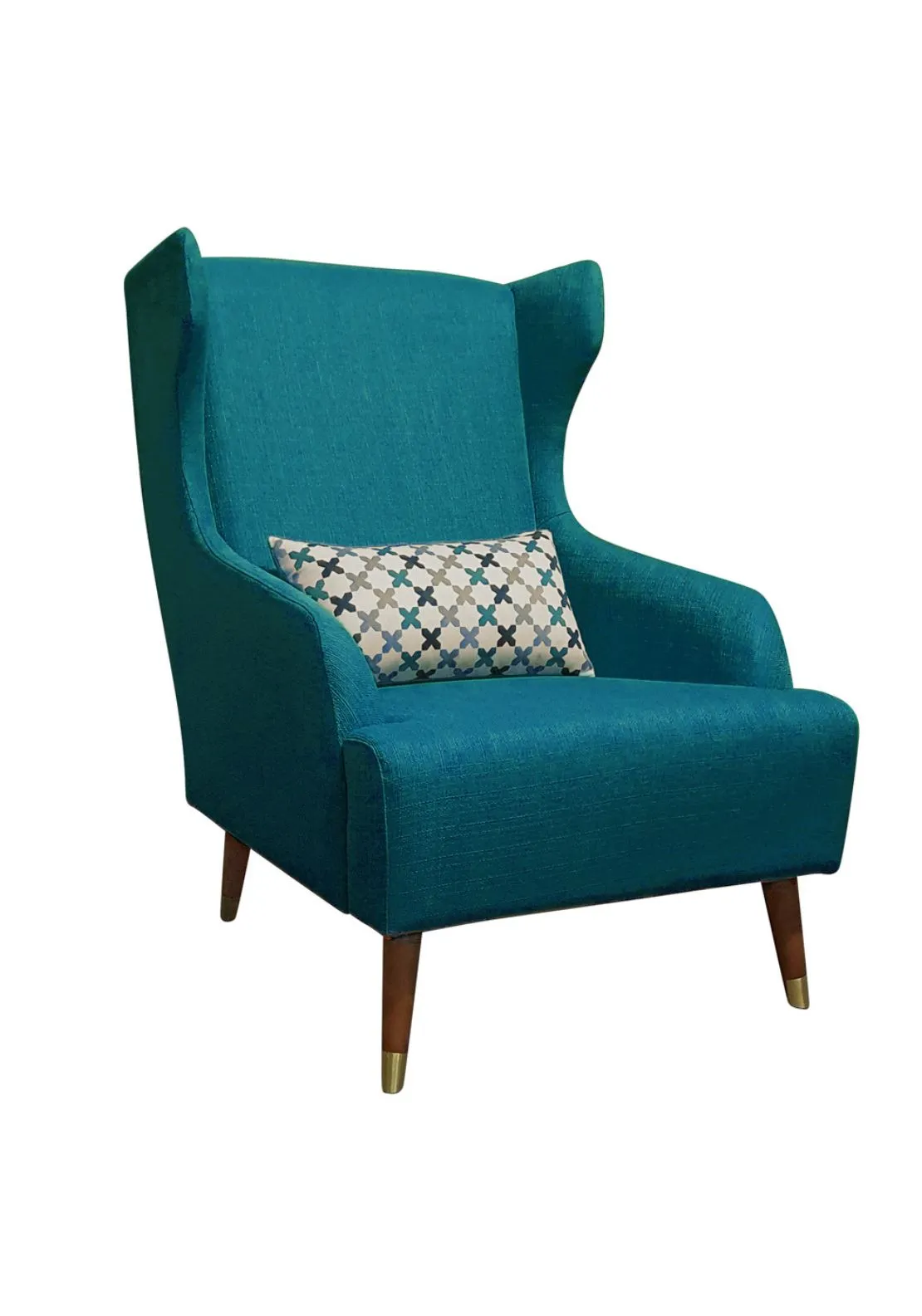 Lauren High Back Chair With Cushion - Blue