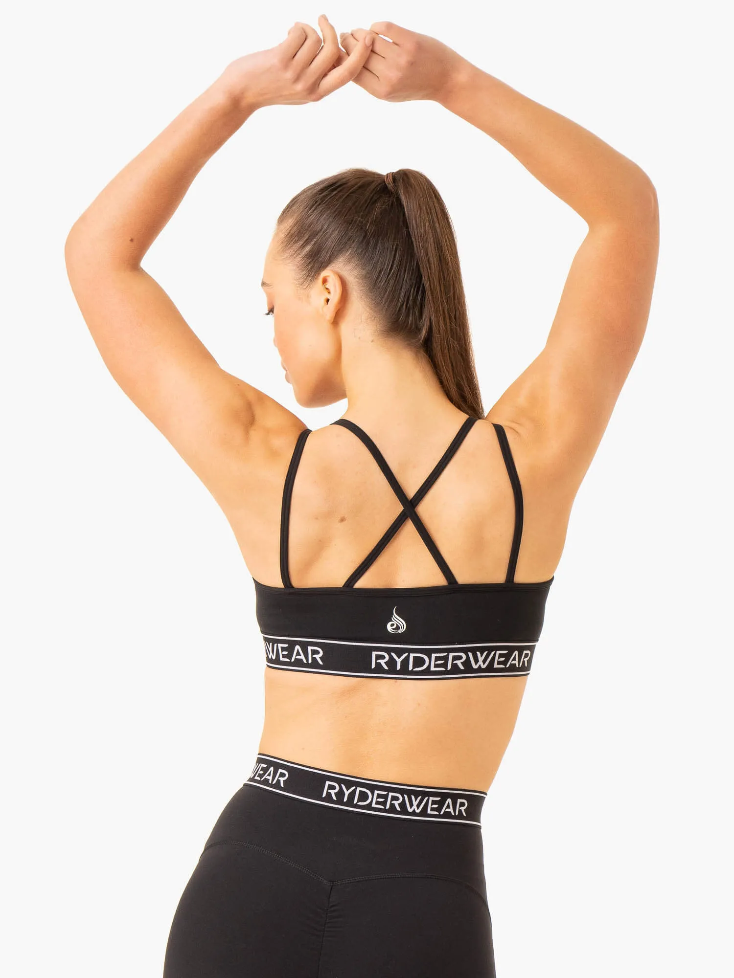 Level Up V-Neck Sports Bra - Black