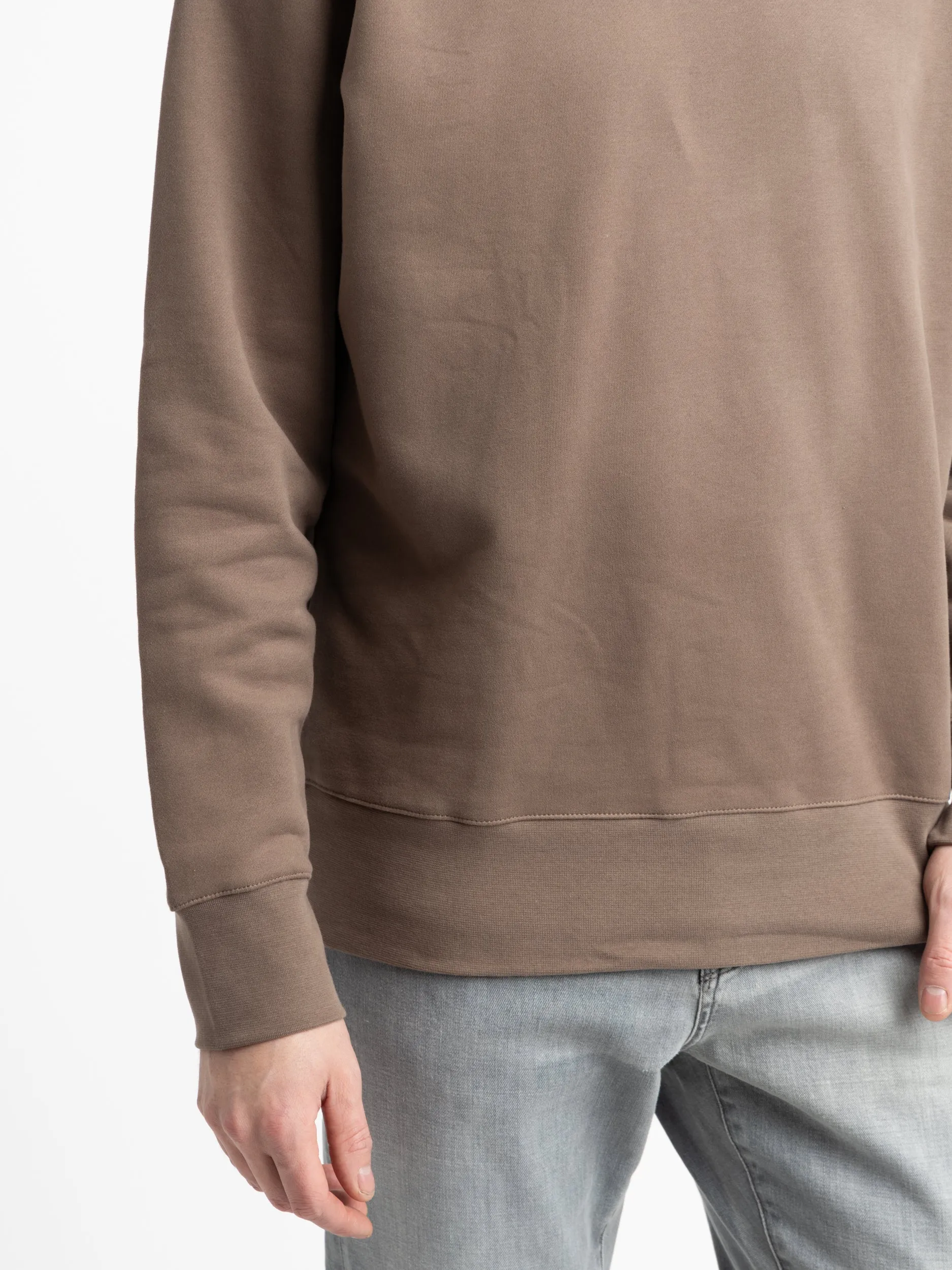 Light Brown Organic Brushed Cotton Sweatshirt