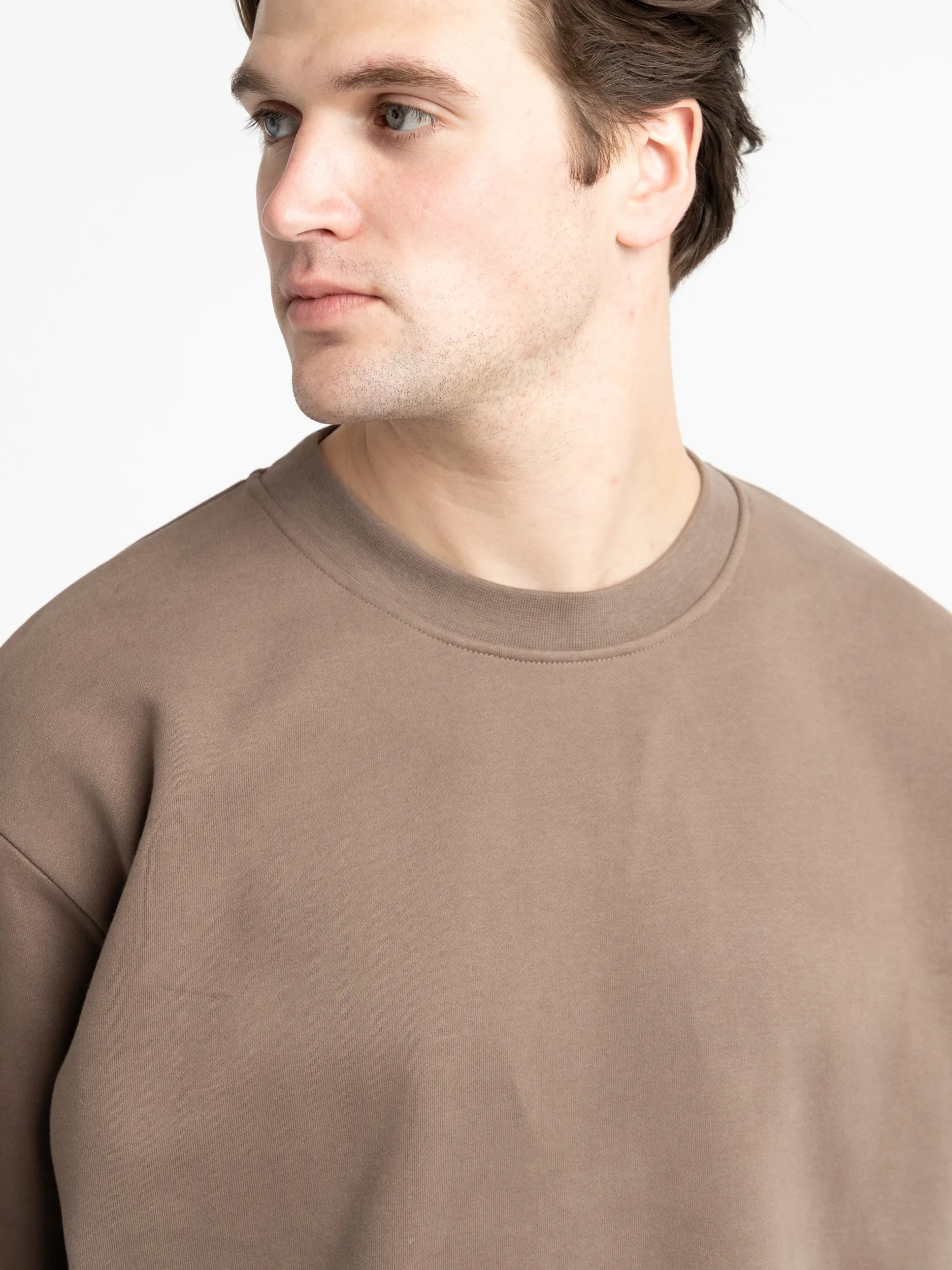 Light Brown Organic Brushed Cotton Sweatshirt