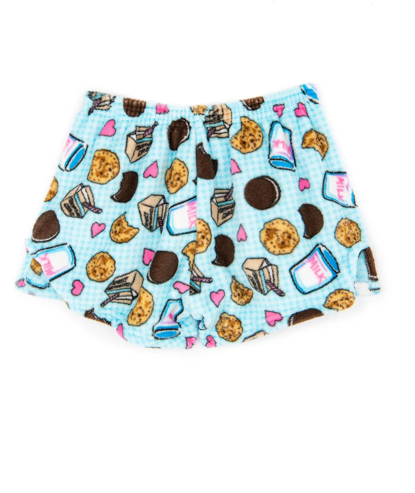 Made with Love and Kisses Girls Love Milk n Cookies Shorts